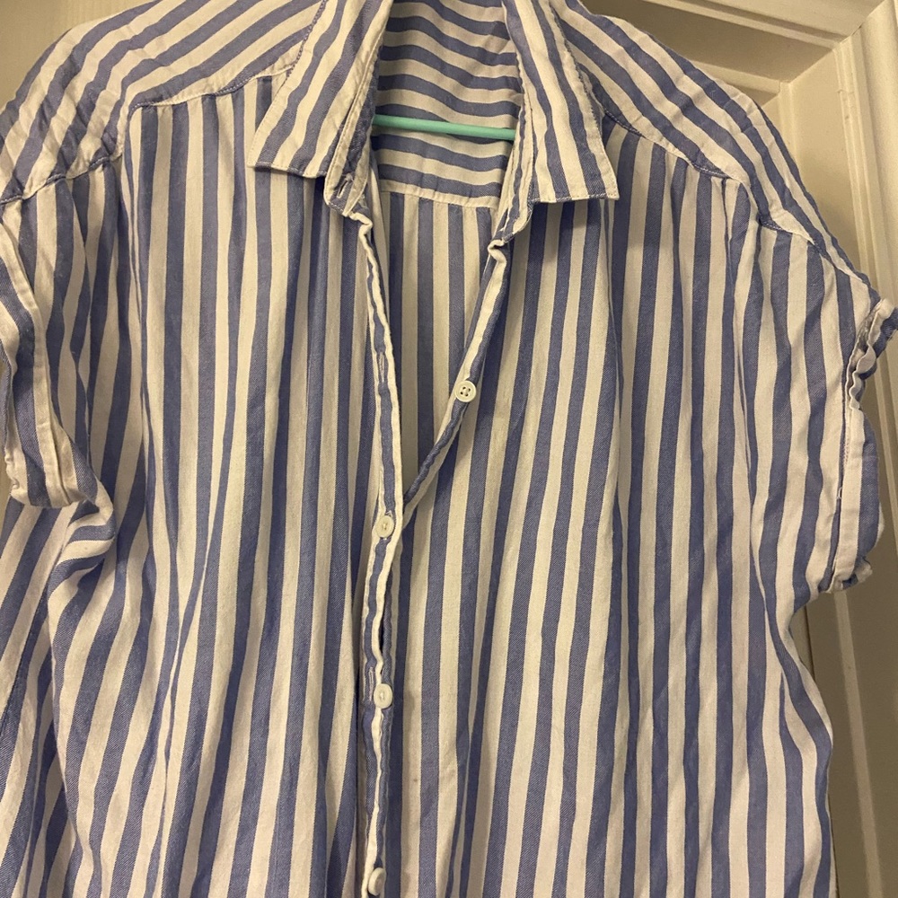 Buttoned down striped shirt